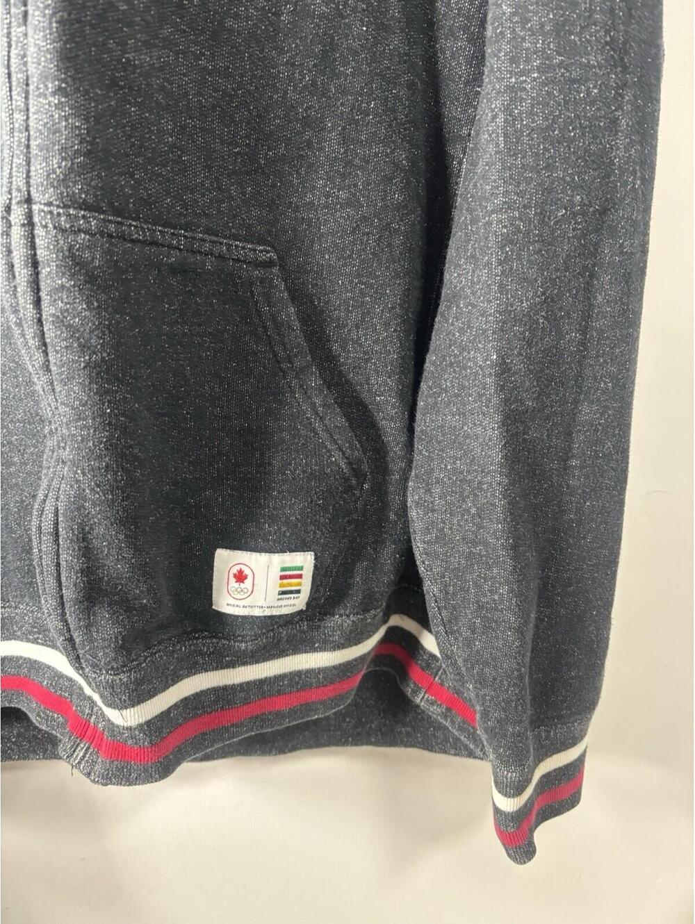 Hudsons Bay Canada Men's L Olympic Hoodie Sweatshirt Grey - Picture 4 of 14